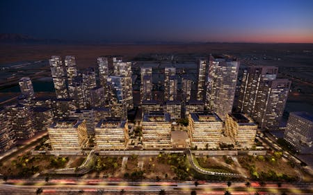 Rak Central Square, Ras Al Khaimah, Office To Let - 0103-Wide Aerial Masterplan Evening 6k.jpg