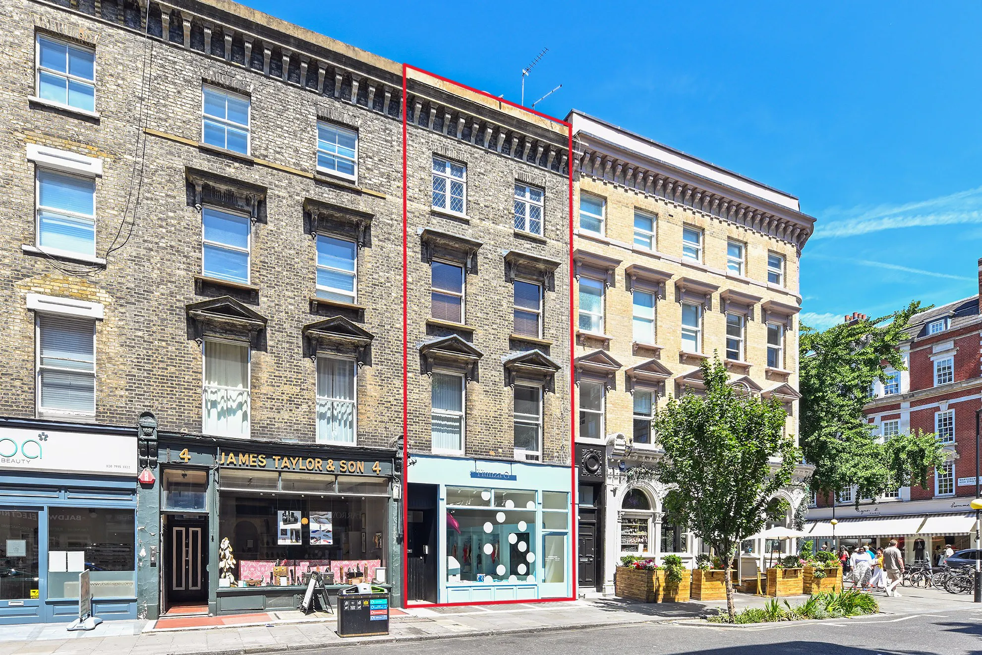 3 Paddington Street, London, Investment / Retail For Sale - 3 Paddington Street, London W1U 5QD - red line external 1.jpg