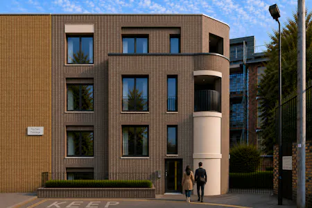 23 Hackney Grove, Hackney, Development / Investment / Other / Residential For Sale - v2 - VIEW 2 — FLORFIELD PASSAGE (LATE AFTERNOON).png