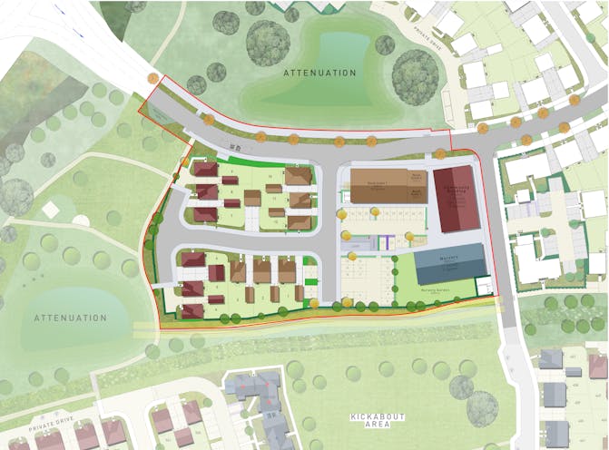 Local Centre, Nursery Building, Bloor Homes, the Green, Formerly Basingstoke Golf Club, Basingstoke, D1 Premises To Let / For Sale - Indicative Layout Full.jpg