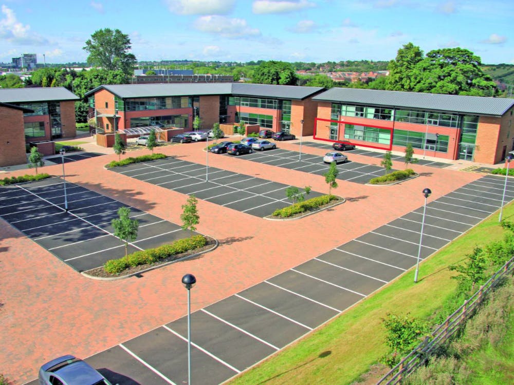 The premises comprises modern ground floor office accommodation with private meeting room and kitchenette. Separate male and female WCs are provided within the shared entrance, to both ground and first floors. The first floor is currently leased separately to Handelsbanken PLC.

Key features include:
• Suspended ceilings with recessed LED lighting
• Comfort cooling via ceiling mounted air conditioning units
• Fully raised floors
• Clear ceiling heights of 2.7m
• Keypad telecom entry system
• 5 allocated parking spaces