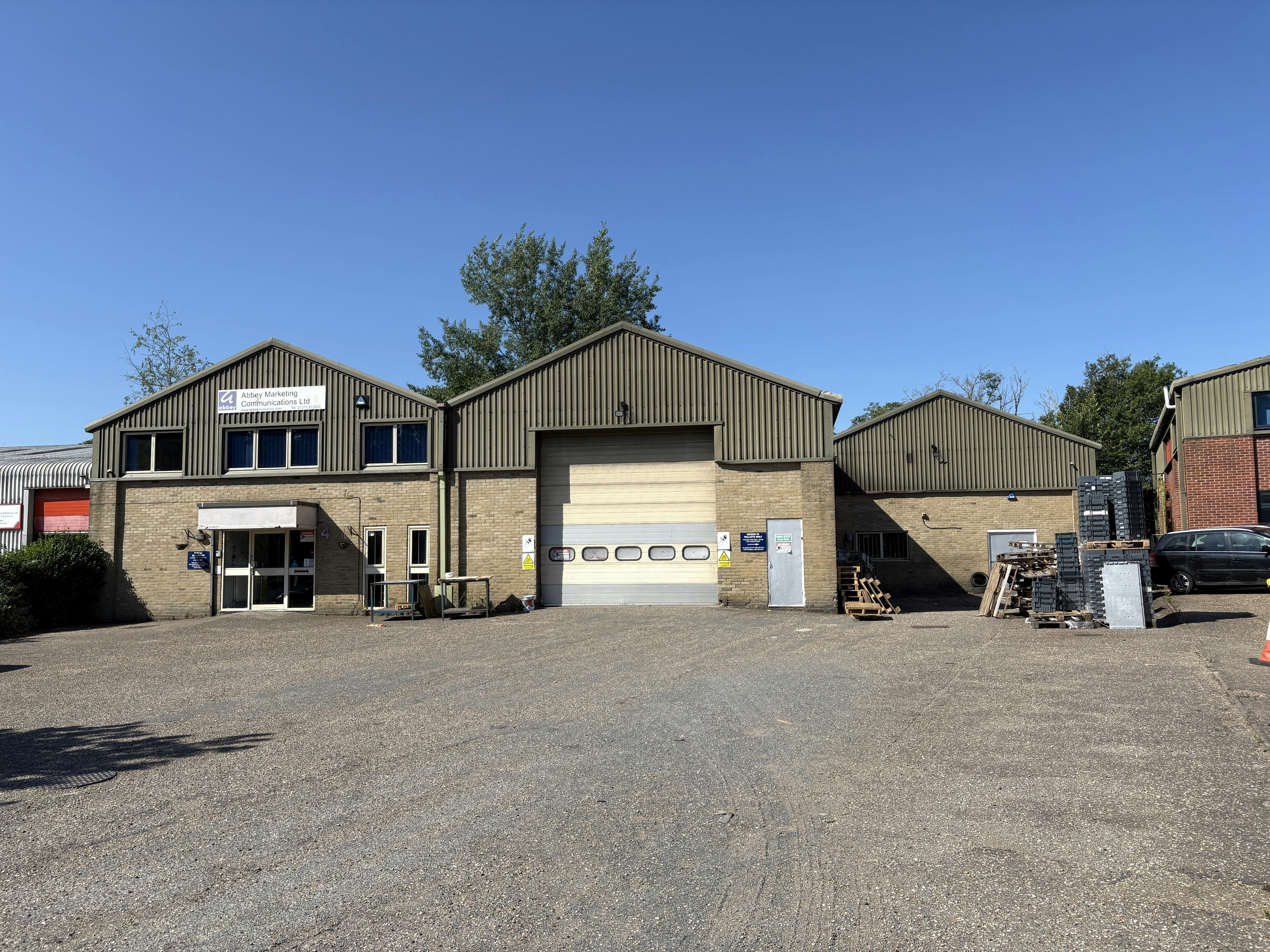 4 Oak Industrial Park, Chelmsford Road, Great Dunmow, Industrial To Let / For Sale - IMG_6227 Front Elevation  Jun 2025.JPG