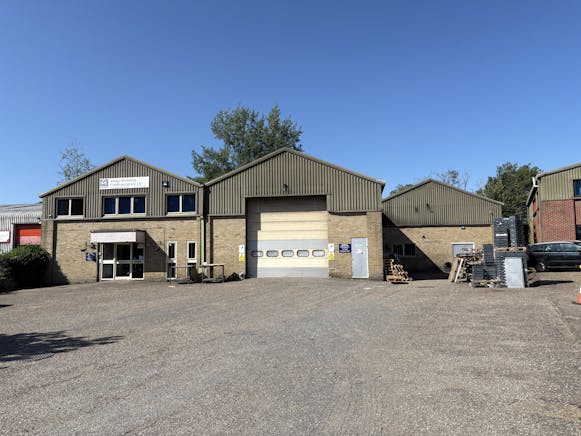 4 Oak Industrial Park, Chelmsford Road, Great Dunmow, Industrial To Let / For Sale - IMG_6227 Front Elevation  Jun 2025.JPG
