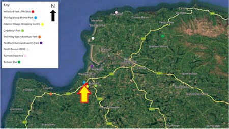 Allocated Care site, Wildor, Bideford, Development / Land / Other - Health / Nursery / Church / Education For Sale - Location plan for tourism.png