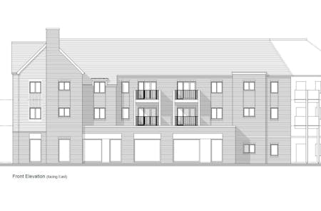 Community Hub, New Monks Park, Brimstone Road, Lancing, West Sussex, Land / New Build / Residential To Let / For Sale - Building B elevation.JPG