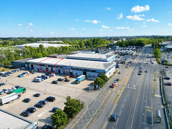 Unit 6 Ascent Park, Harlow, Industrial To Let - Red lined estate shot.jpg