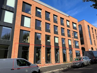 Zinc Quarter, 3 Unity Street, Bristol, Leisure / Office / Retail To Let - Zinc Quarter  Front Exterior Image  Outlined in Red.jpg