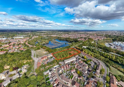 Land at Warren Lane, Chafford Hundred, Grays, Land For Sale - EG Advert Aerial with Red Outline.png