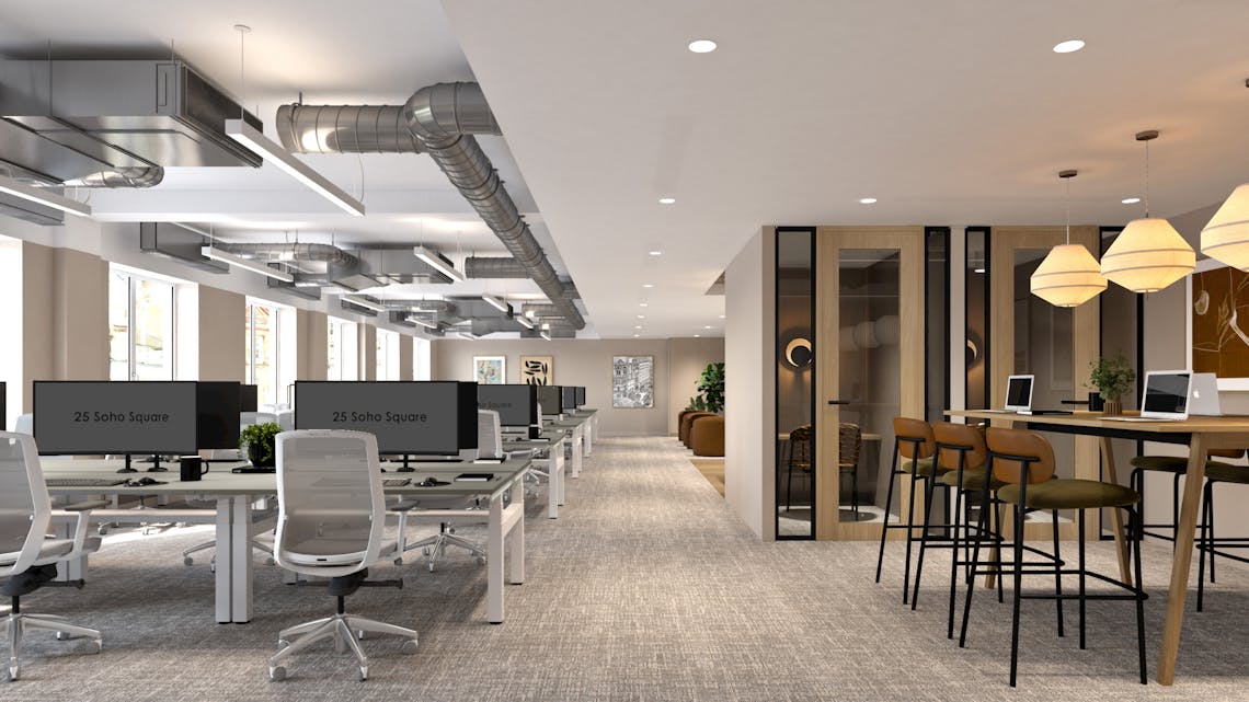 25 Soho Square, London, Office To Let - Royal London Open Plan Visual 230925.jpg