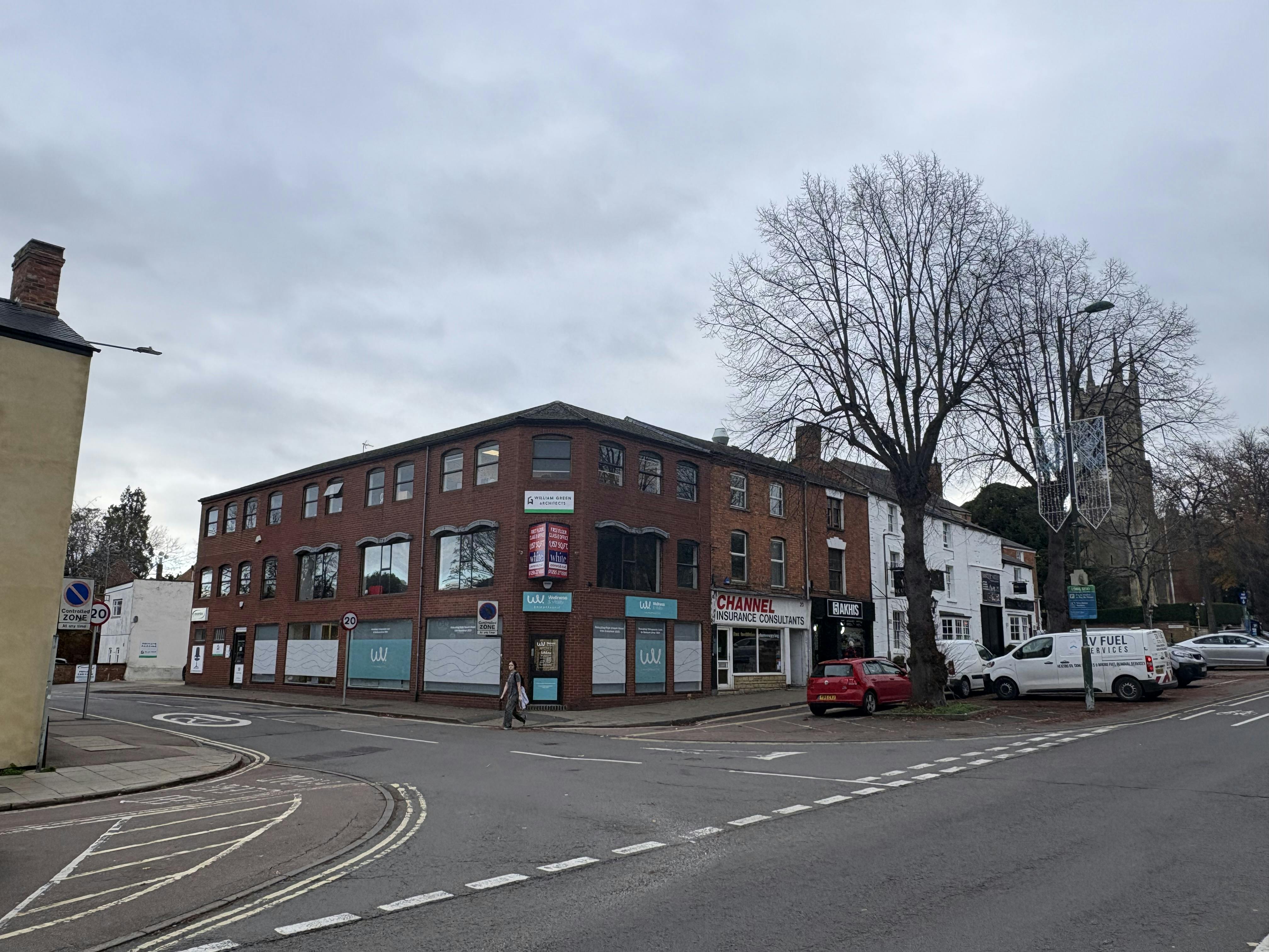 The first-floor accommodation comprises quality modern offices which have been fitted to a high standard. The suite benefits from newly installed WC and kitchen facilities. Furniture may also be made available subject to negotiation. The open plan suite benefits from natural light from both front and side elevations and has one private office/meeting room. Heating to the first floor is via gas boiler to radiators.

Car parking can also be made available at £500 per annum per space (2 available).