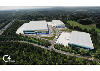Total Park Walsall, Bentley Lane, Walsall To Let / For Sale - Total Park_Walsall_CGI  Site Aerial 01.jpg - More details and enquiries about this property
