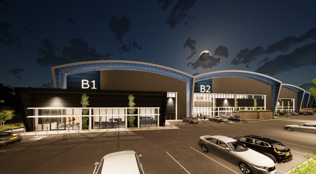 Weybridge Business Park, Addlestone Rd, Weybridge, Development (Land & Buildings) / Warehouse & Industrial To Let - Block B  Night Render.jpg