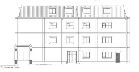 Development site, 3-5 Granby Street, Loughborough, Land / Residential For Sale - Elevation Side.jpg