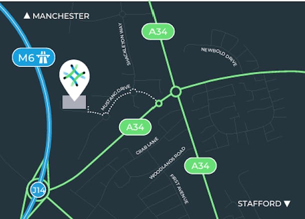 First floor offices - Stafford 128, Mustang Drive, Stafford, Office To Let - Stafford location map.png