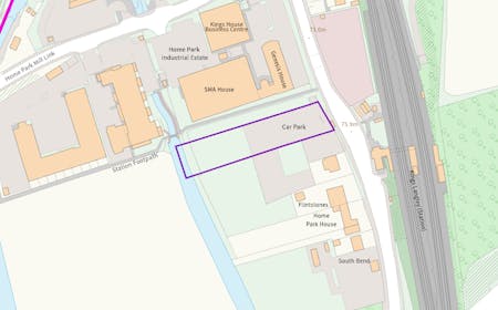 Land lying on the west side, Station Road, Kings Langley, Land For Sale - OS MAP CAR PARK.png