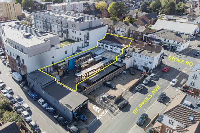 104 - 108 Stoke Road, Slough, Retail / Open Storage / Trade Counter / Showroom For Sale - 1 Outlined (Rear).jpg