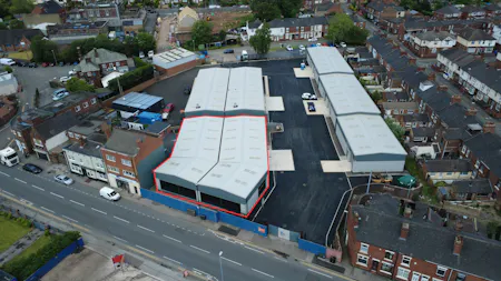 Unit 6, The Metal Yard, 530 Hartshill Road, Stoke-on-Trent, Industrial / Industrial/Logistics / Open Storage / Trade Counter To Let - DJI_0623 U6 Outline.jpg