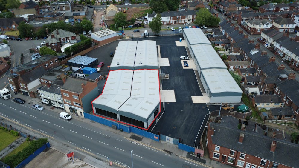 Unit 6, The Metal Yard, 530 Hartshill Road, Stoke-on-Trent, Industrial / Industrial/Logistics / Open Storage / Trade Counter To Let - DJI_0623 U6 Outline.jpg