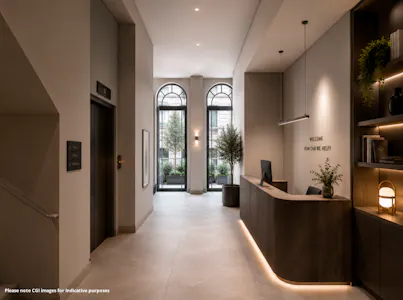 181-185 Wardour Street (1st Floor), London, Office To Let - Ground Floor Reception CGI - 181-185 Wardour Street.jpg