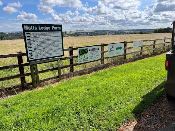 Open Storage Yard, Matts Lodge Farm, Grooms Lane, Northampton, Investment / Other To Let - Entrance Sign.jpg