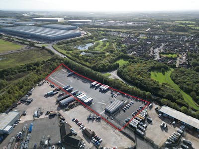 Industrial Open Storage Lane, Beveridge Lane, Coalville, Open Storage To Let - DJI_0744 incl boundary  Bardon.jpg