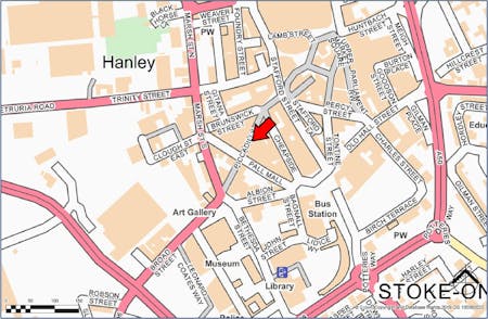 29 Piccadilly, Stoke-on-Trent, Retail To Let / For Sale - Street map