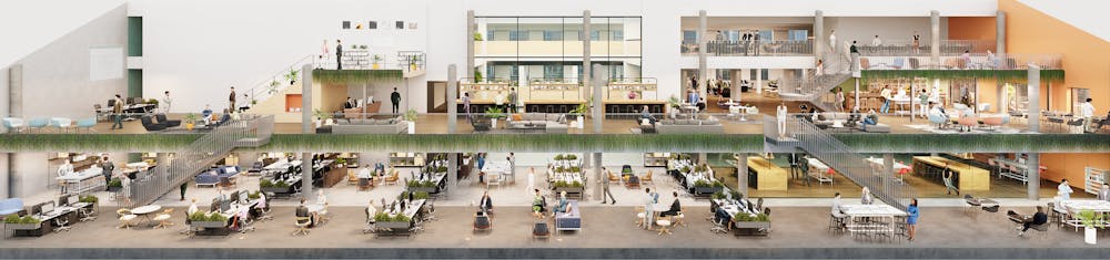 Johnson Gardens, 77 Hatton Garden - CGI Section Diagram