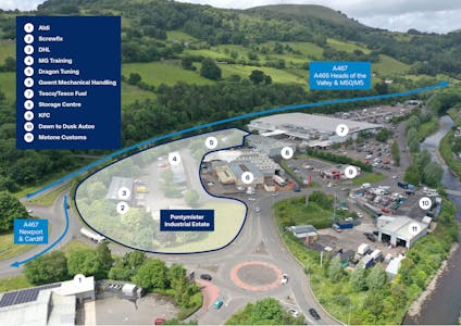 Unit 11, Pontymister Industrial Estate, Risca, Industrial To Let - PontymisterAerialMarkUp1920x1358.jpg