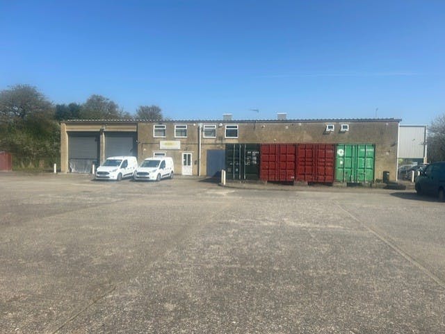 Unit 19, Corsham, Industrial For Sale - Side elevation with containers.jpeg