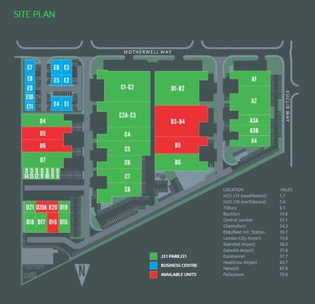 Unit B5, J31 Park, West Thurrock, Industrial To Let - WT  J31 Park site plan.JPG