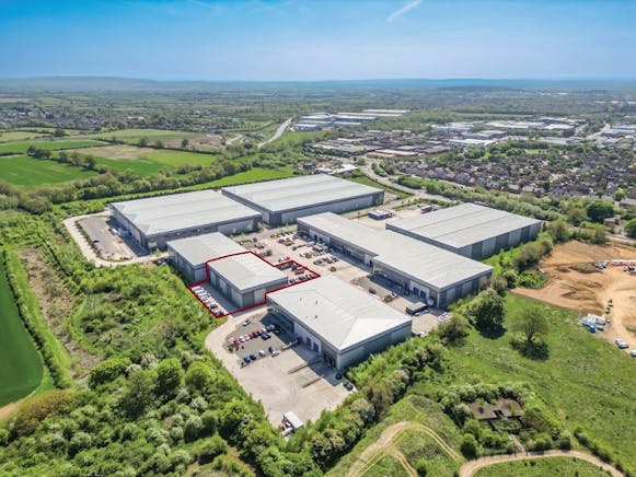 Unit 8, Network @ Link9, Bicester, Warehouse & Industrial To Let - Aerial 1  Red Line.jpg