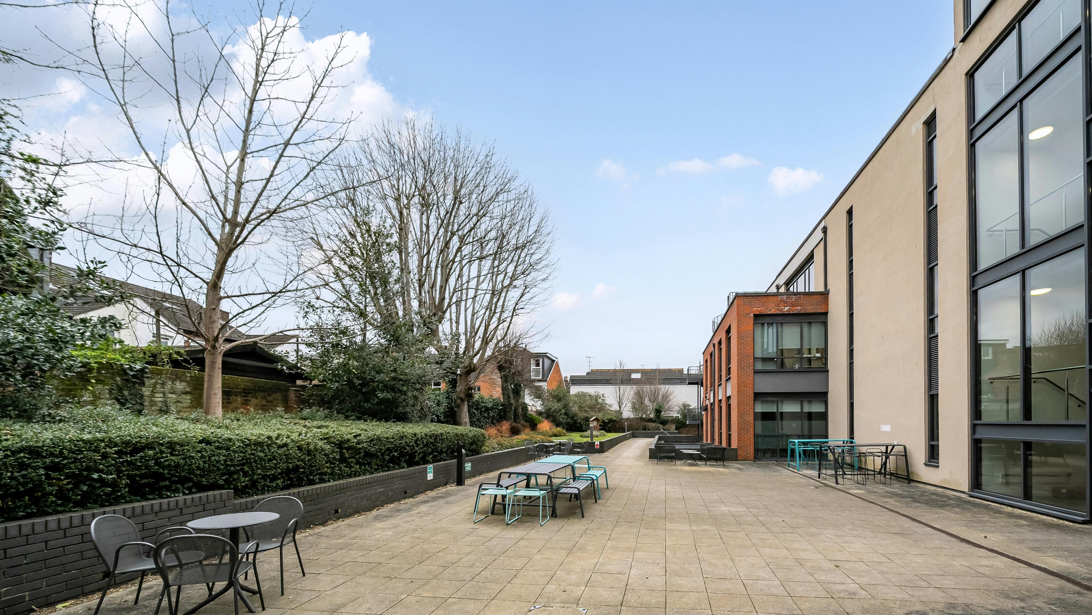 65 Woodbridge Road, Guildford, Office To Let - Rear garden and patio cropped.jpg