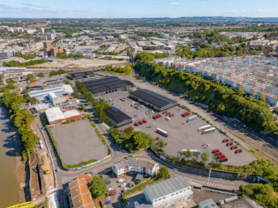 Temple Works, Mead Street, Bristol, Industrial To Let - Mead St Works drone to St Philips REVISED copy.jpg