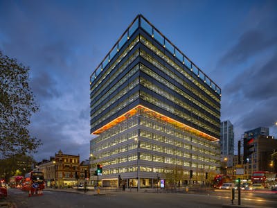 The Rowe, 60 Whitechapel High Street, London, Office To Let - The Rowe external night time.jpg