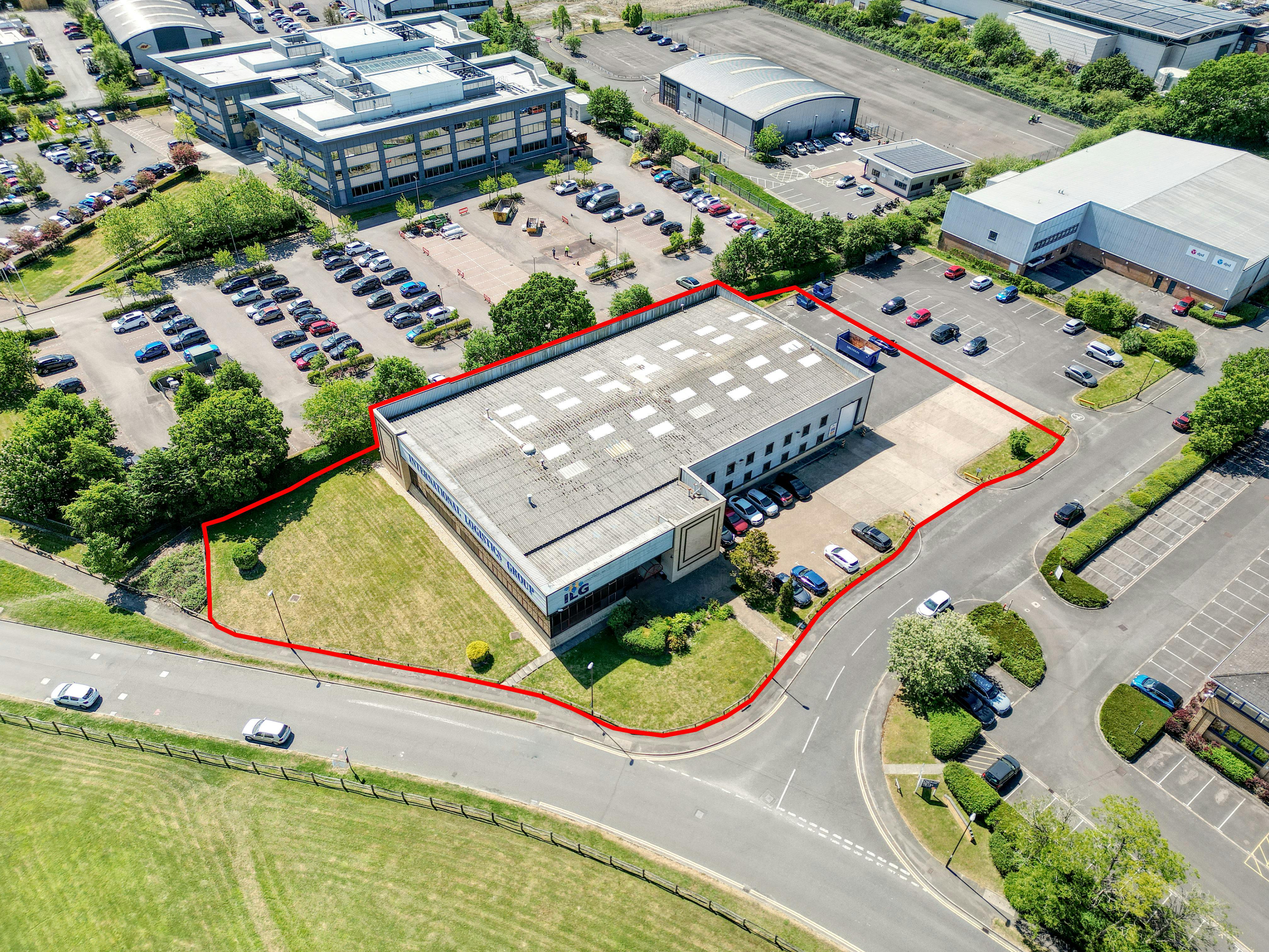 Logistics House, Burgess Hill, Industrial To Let - Drone 1 - Outline jpg.jpg