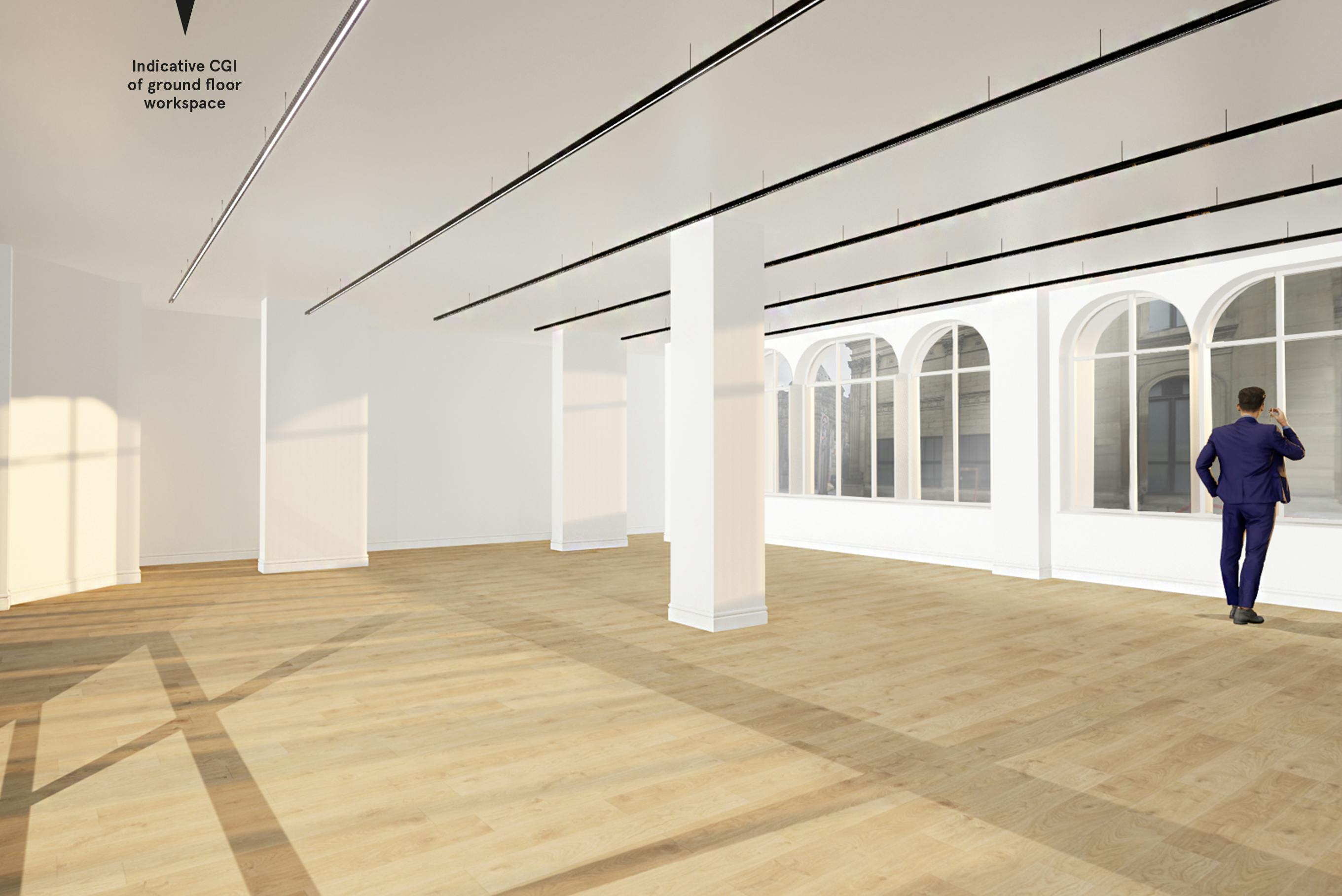 Lodgeworks, 24 Great George Street, Leeds, Offices To Let - Lodgeworks Post Refurb CGI Ground Floor.jpg