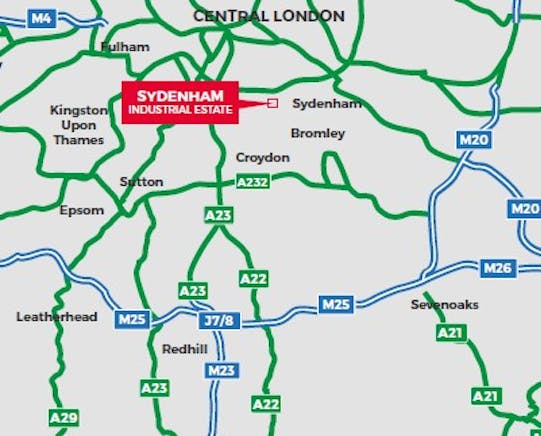 Unit 8 Sydenham Industrial Estate, Kangley Bridge Road, London, Industrial To Let - Sydenham Industrial Estate  Map.jpg