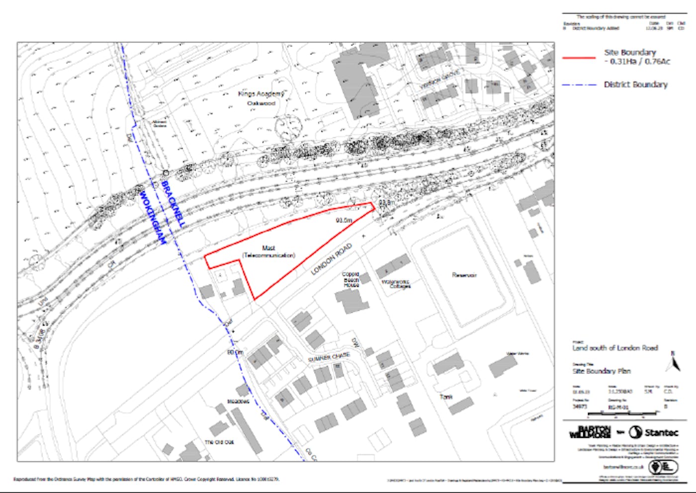 Land South of London Road, Bracknell, Development / Residential For Sale - Land South of London Road - Site Boundary Plan