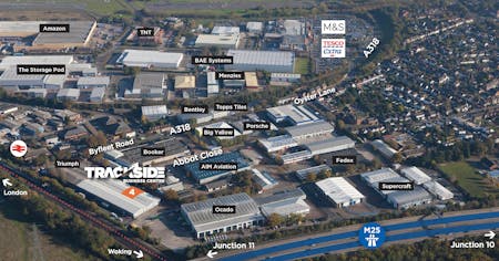 Unit 4 Trackside Business Centre, Abbot Close, Byfleet, Industrial / Warehouse To Let - Aerial