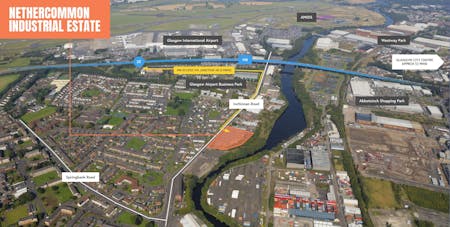 Nethercommon Industrial Estate, Paisley, Industrial To Let - Nethercommon Ariel shot.JPG