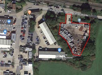 Compound M, Lambs Business Park, Godstone, Open Storage To Let - Aerial Photo with Outline - Compound M.JPG