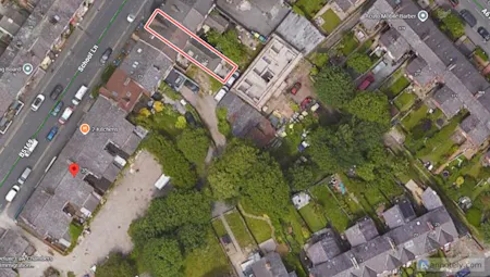 17 & 17a School Lane, Stockport, Investment / Retail For Sale - 17 & 17a School Lane - aerial view.jpeg