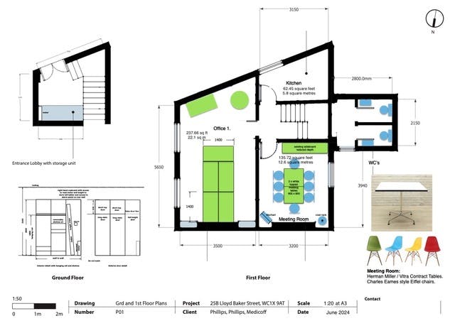 25B Lloyd Baker Street, London, Offices To Let - 25B Lloyd Baker St Plans 1st Floor Plan Offices.jpeg