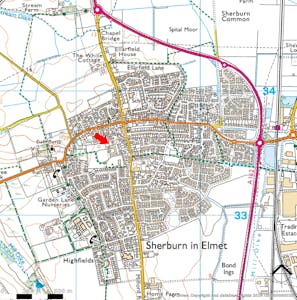 Land to the rear of St Joseph the Worker Church, Sherburn in Elmet, Development Land / Residential Development / Land For Sale - Location Map.jpg