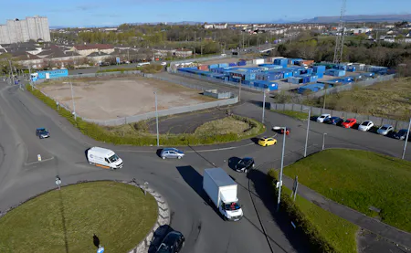 Yard, Queenslie Industrial Estate, Glasgow, Industrial / Land / Open Storage To Let - Site 2 - roundabout with 1 acre site (3).jpg