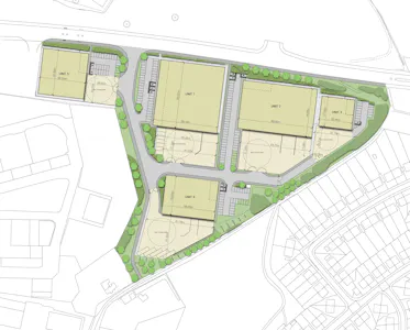 Unit 4, Tunstall Arrow South, Stoke-on-Trent, Industrial To Let - Coloured masterplan.jpg