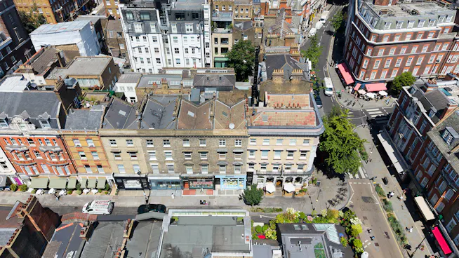 3 Paddington Street, London, Investment / Retail For Sale - 3 Paddington Street, London W1U 5QD - drone 1.jpg