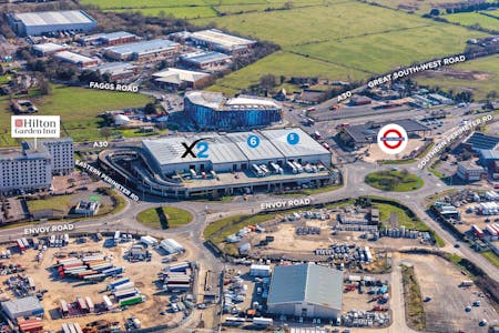 Units 5 & 6 X2 Hatton Cross, Eastern Perimeter Road, Heathrow, Industrial / Warehouse To Let - X2 Heathrow aerial p3 highlighted.jpg