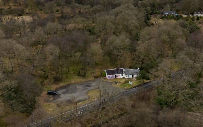 Land Development Opportunity, Former Bonnie Braes Cafe, Arrochar, Loch Lomond For Sale - DJI_0383.JPG