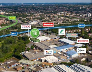Unit 15 Woodford Trading Estate, Woodford Green, Industrial To Let - Woodford Green - 15 WTE aerial.jpg